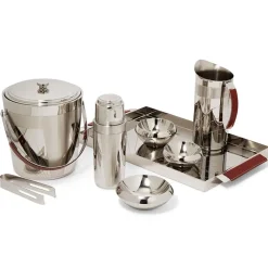 Clearance Italian Armor Etched Stainless Steel Ice Bucket Tableware