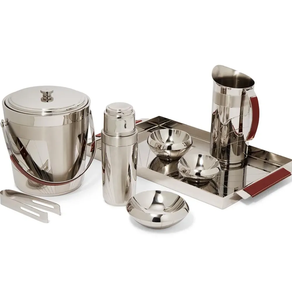 Clearance Italian Armor Etched Stainless Steel Ice Bucket Tableware