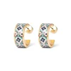 Best Iznik Cintamani Enamel Hoop Earrings Earrings