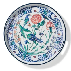 Best Iznik Garden Round Lacquer Tray Decorative Accents