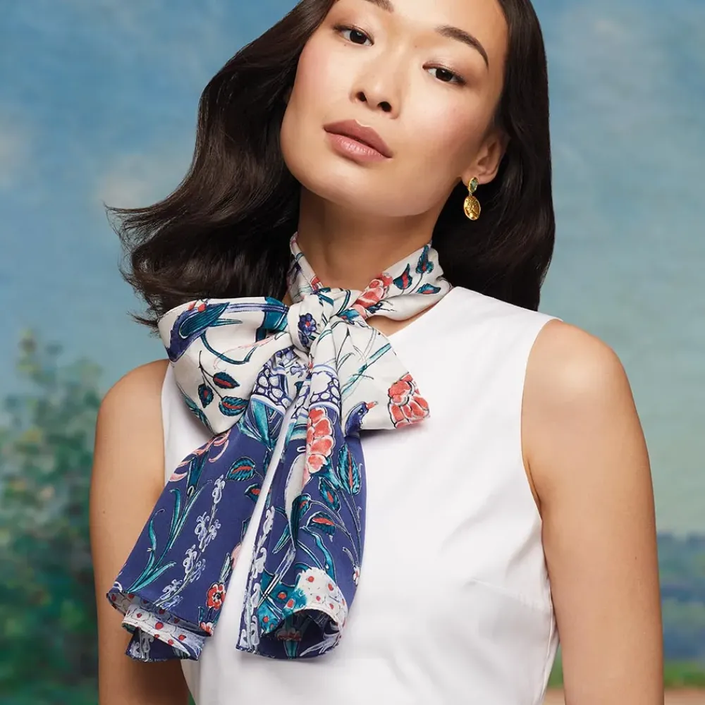 Sale Iznik Garden Silk Scarf Scarves & Wraps