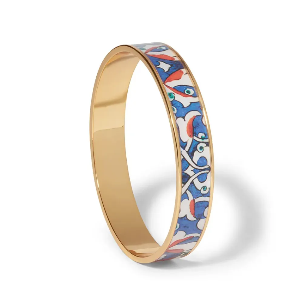 Online Iznik Split-Leaf Palmette Enamel Bangle Bracelets