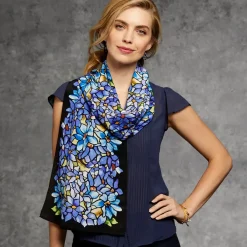 Discount Louis C. Tiffany Clematis Oblong Silk Scarf Scarves & Wraps