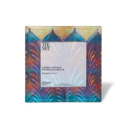 Best Louis C. Tiffany Favrile Palmette Square Glass Frame Decorative Accents