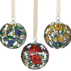 Online Louis C. Tiffany Flora Cloisonne Ornament Set Ornaments