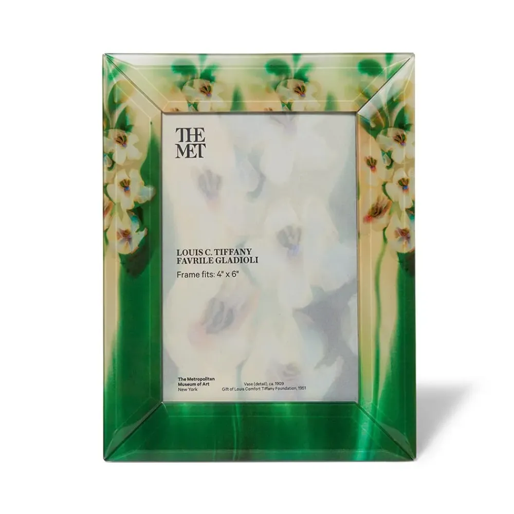 Online Louis C. Tiffany Gladioli Rectangular Glass Frame Decorative Accents