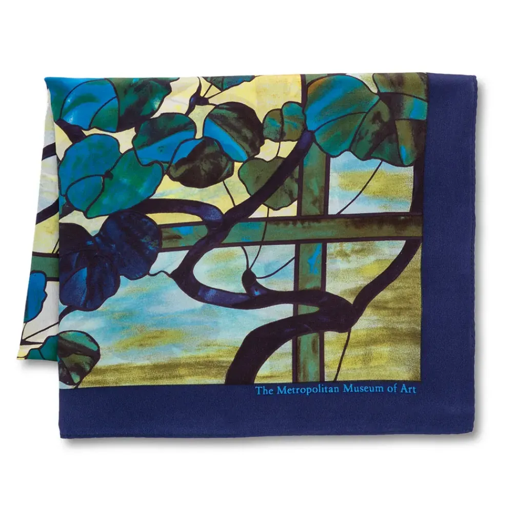 New Louis C. Tiffany Grapevine Oblong Silk Scarf Scarves & Wraps