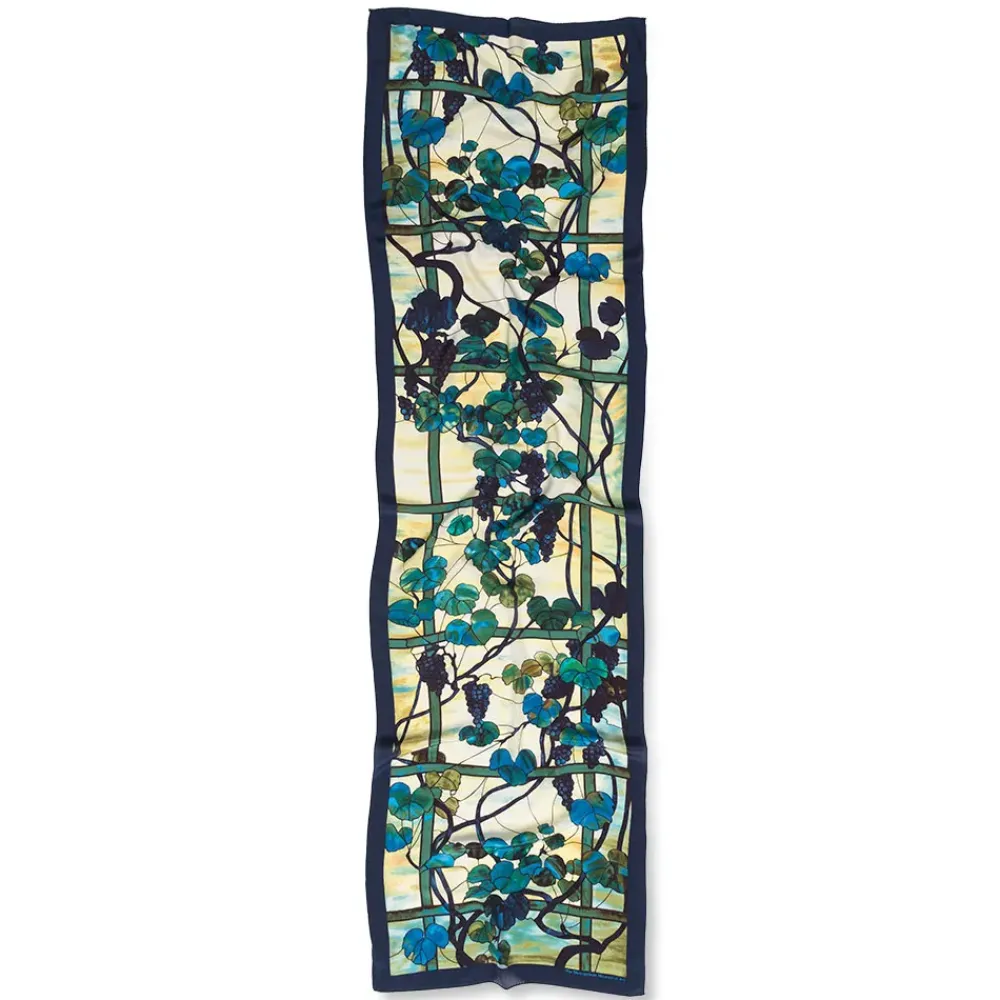 New Louis C. Tiffany Grapevine Oblong Silk Scarf Scarves & Wraps