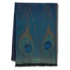 Sale Louis C. Tiffany Peacock Feather Wool-Blend Shawl Scarves & Wraps
