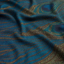 Sale Louis C. Tiffany Peacock Feather Wool-Blend Shawl Scarves & Wraps