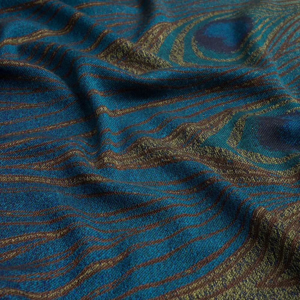 Sale Louis C. Tiffany Peacock Feather Wool-Blend Shawl Scarves & Wraps