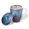 Discount Louis C. Tiffany Peacock Feather Covered Mug With Tea Infuser Tableware