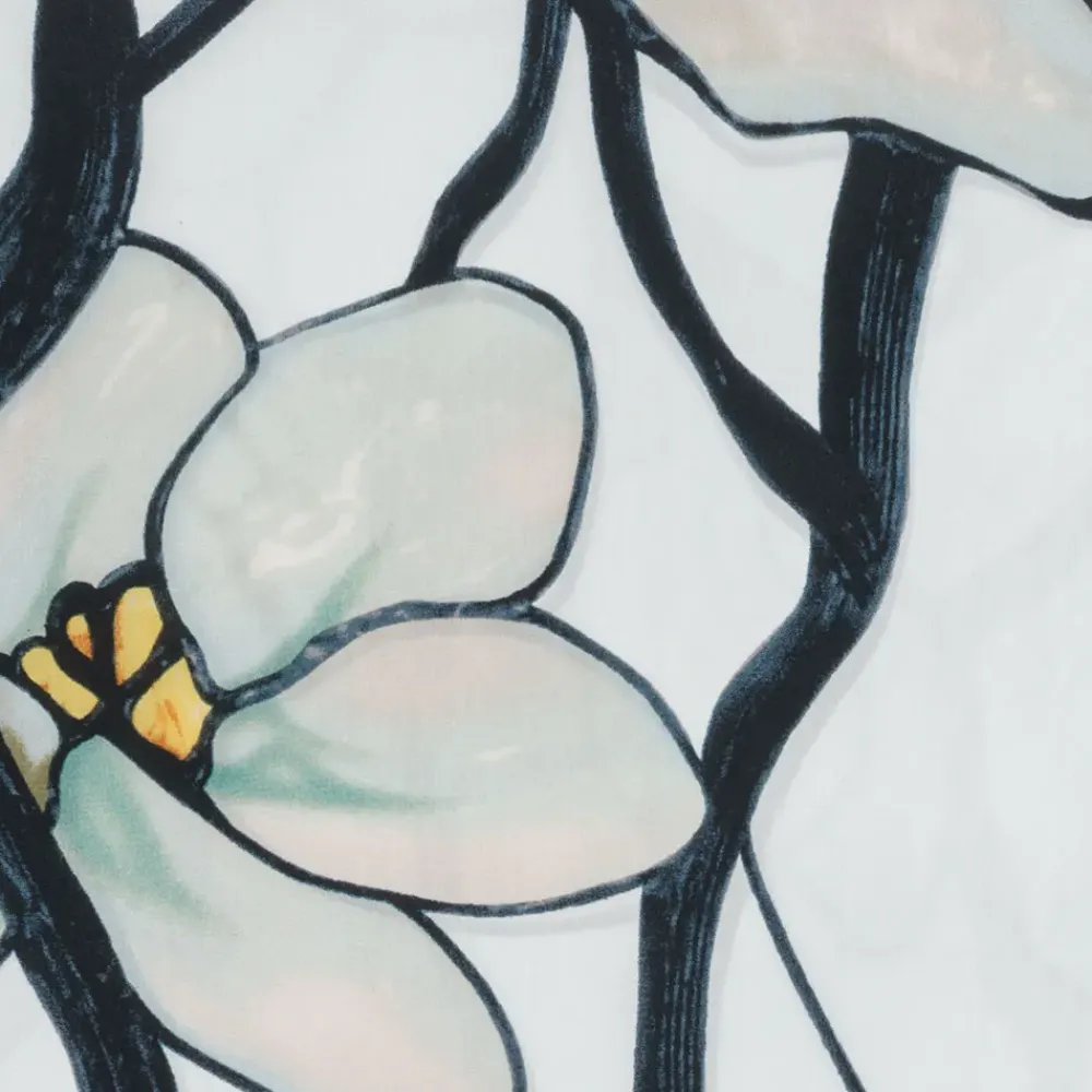 Sale Louis C. Tiffany White Magnolia Oblong Silk Scarf Scarves & Wraps