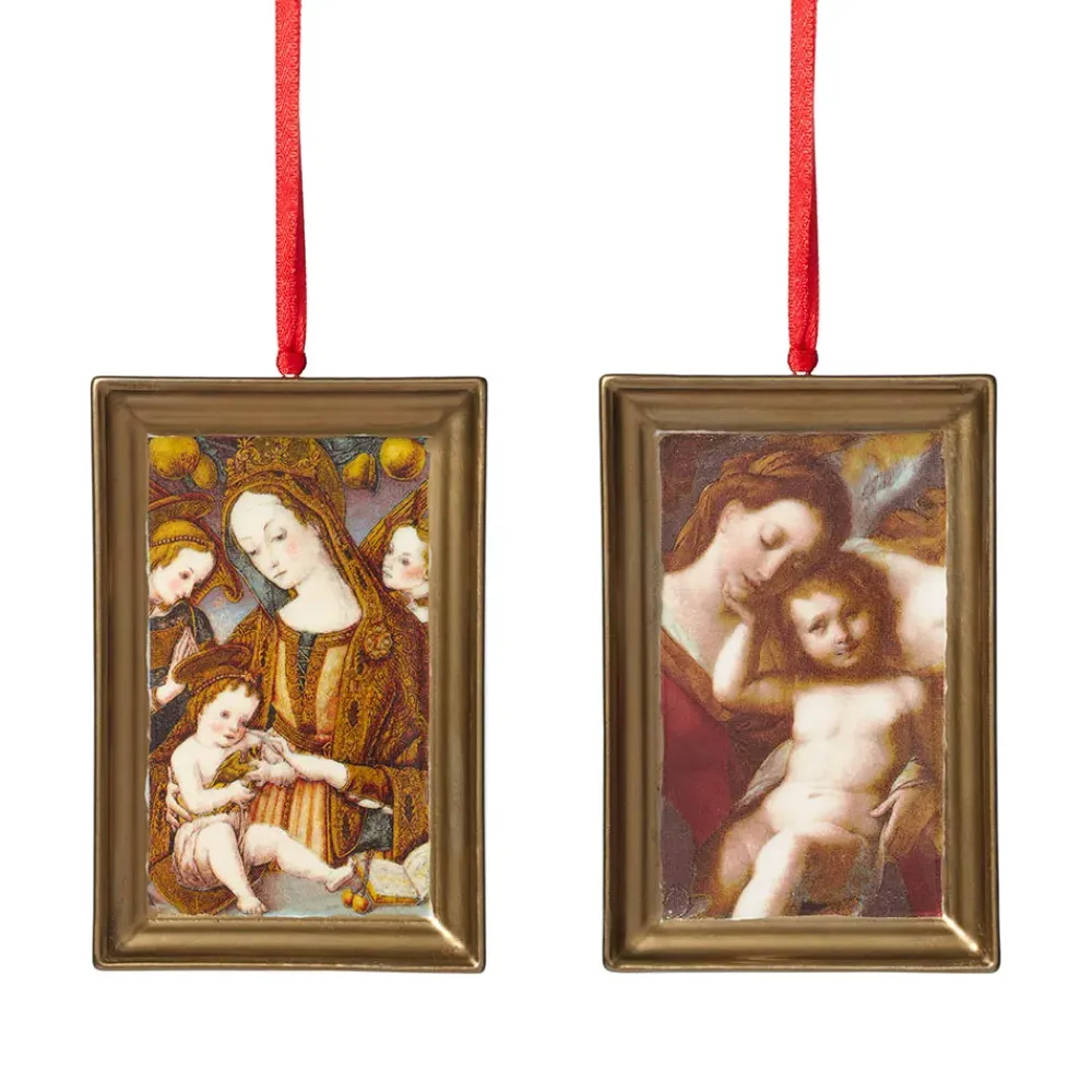 Fashion Madonna And Child Porcelain Ornament Set Ornaments