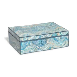 Discount Marbled Paper Rectangular Lacquer Box Decorative Accents