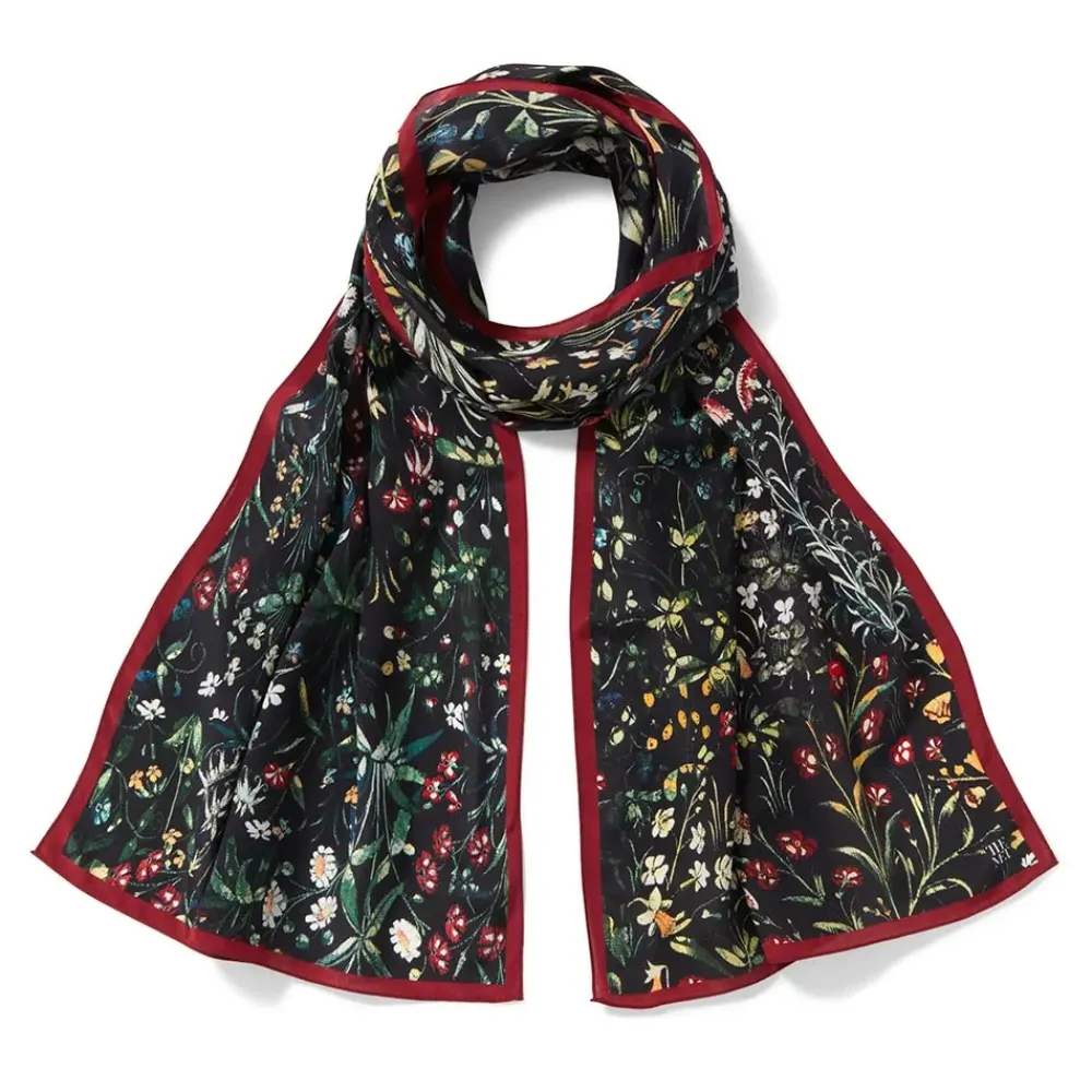 Hot Medieval Millefleurs Oblong Silk Scarf Scarves & Wraps