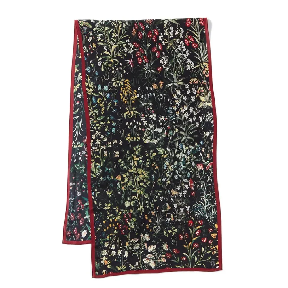 Hot Medieval Millefleurs Oblong Silk Scarf Scarves & Wraps