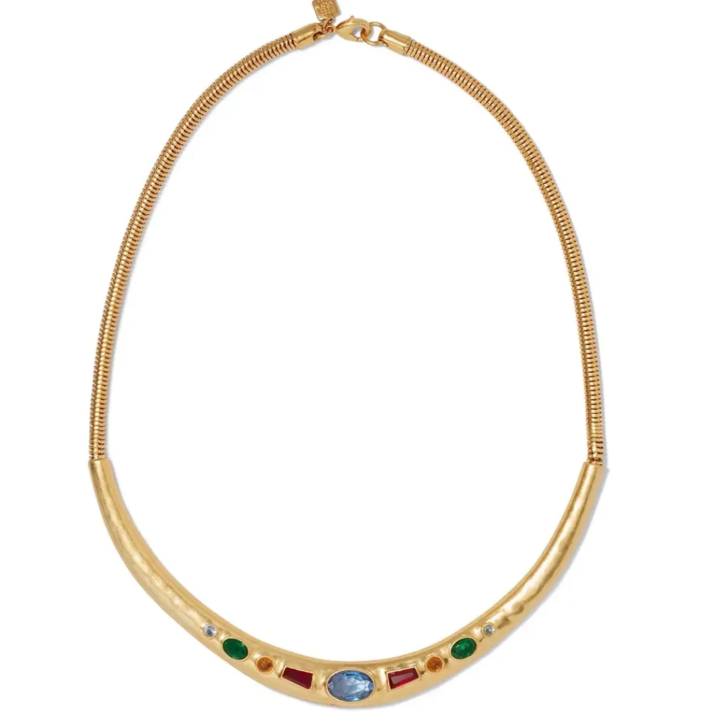 New Medieval Stone Collar Necklace And Hoop Earrings Set Jewelry Sets