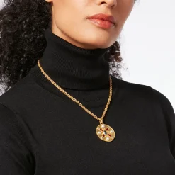 Online Medieval Stone Medallion Pendant Necklace Necklaces