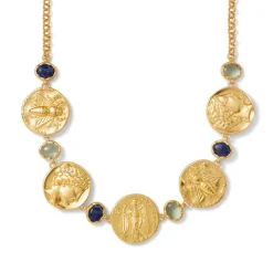 Online Mediterranean Coin Statement Necklace Necklaces