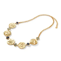 Online Mediterranean Coin Statement Necklace Necklaces