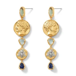 Outlet Mediterranean Coin Statement Earrings Earrings