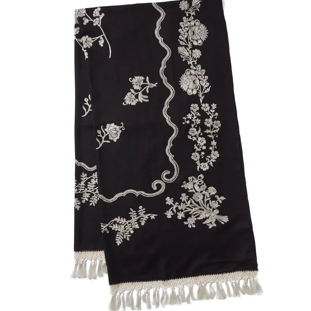 Best Met Florals Embroidered 50Th Anniversary Shawl Scarves & Wraps