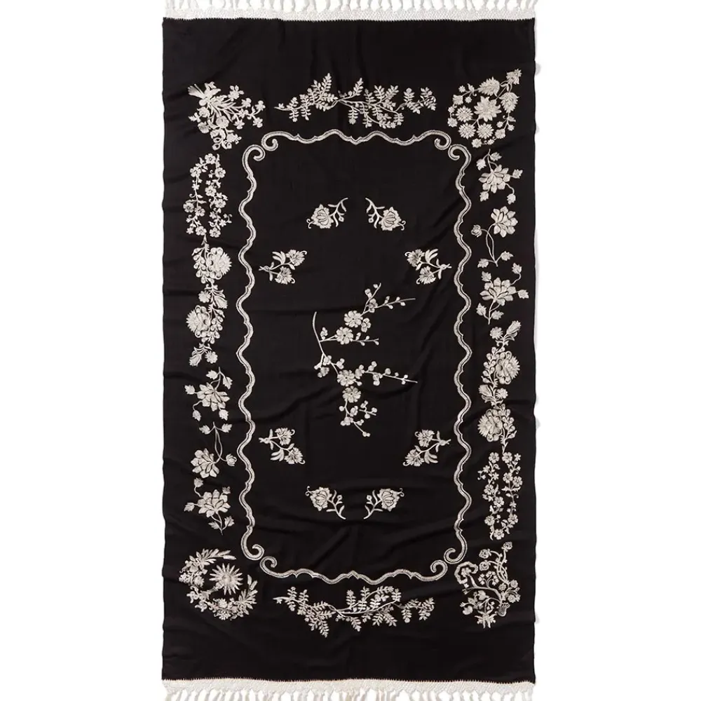 Best Met Florals Embroidered 50Th Anniversary Shawl Scarves & Wraps