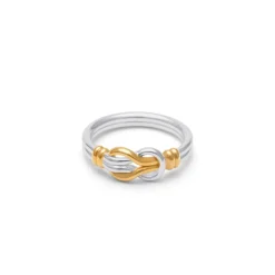 Outlet Middle Kingdom Knot Two-Tone Ring Rings