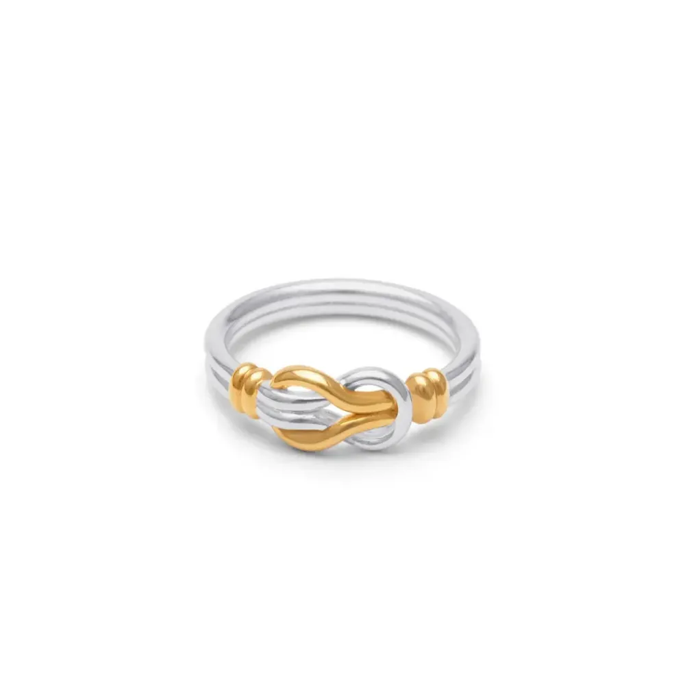 Outlet Middle Kingdom Knot Two-Tone Ring Rings