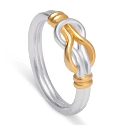 Outlet Middle Kingdom Knot Two-Tone Ring Rings