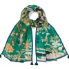 New Ming Birds And Flowering Branches Oversize Oblong Scarf Scarves & Wraps