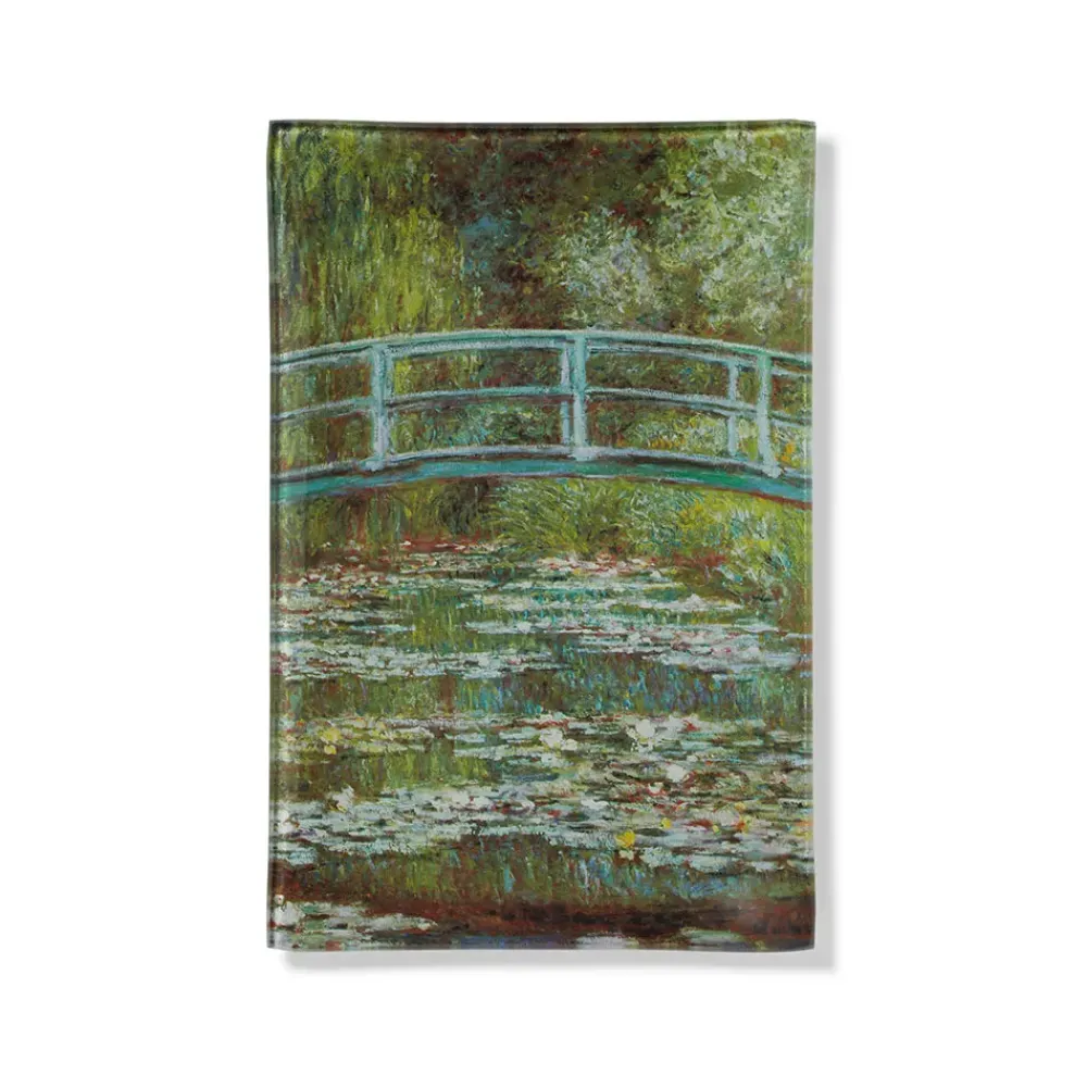 Outlet Monet Bridge And Water Lilies Glass Tray Decorative Accents