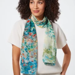 Best Monet Garden At Argenteuil Oblong Silk Scarf Scarves & Wraps