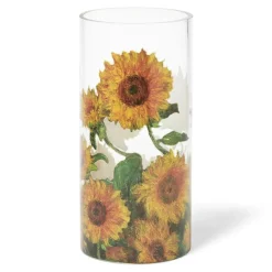 Discount Monet Sunflowers Glass Vase Decorative Accents