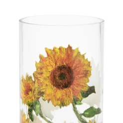 Discount Monet Sunflowers Glass Vase Decorative Accents