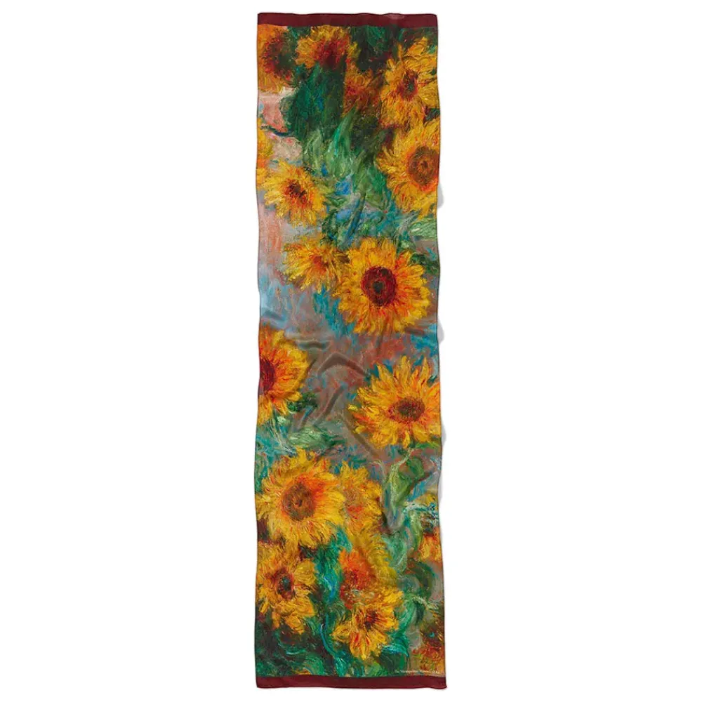 Hot Monet Sunflowers Oblong Silk Scarf Scarves & Wraps