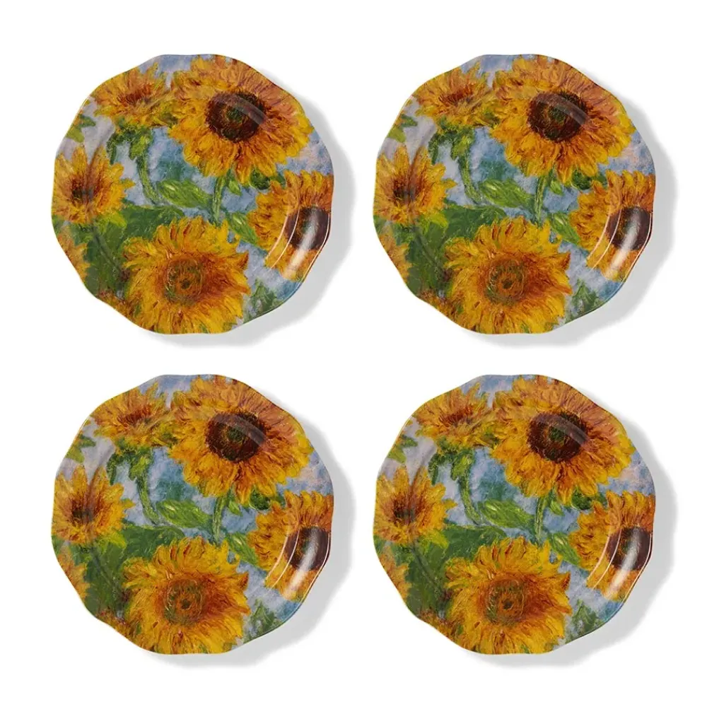 Hot Monet Sunflowers Side Plate Set Tableware