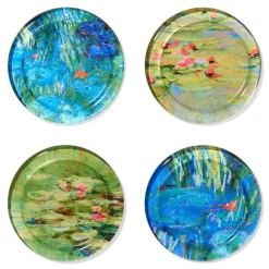 Best Monet Water Lilies Glass Coasters Tableware