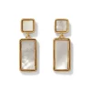 Clearance Mother-Of-Pearl Tile Double-Drop Earrings Earrings