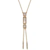 Hot Mother-Of-Pearl Tile Double Lariat Necklace Necklaces