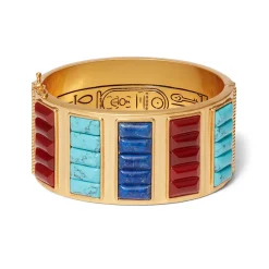 New New Kingdom Gems Hinged Cuff Bracelets
