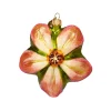 Outlet Orange Poinsettia Glass Ornament Ornaments