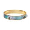Discount Peacock Feather Enamel Bangle Bracelets