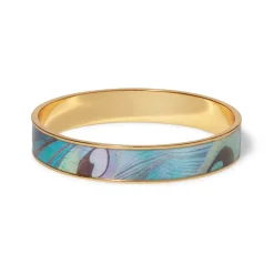 Discount Peacock Feather Enamel Bangle Bracelets