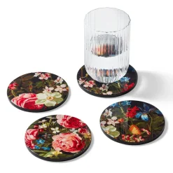 New Peeters Bouquet Of Flowers Lacquer Coasters Tableware