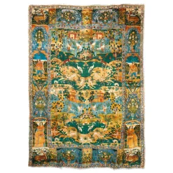 Clearance Persian Pictorial Textile Oversize Oblong Scarf Scarves & Wraps