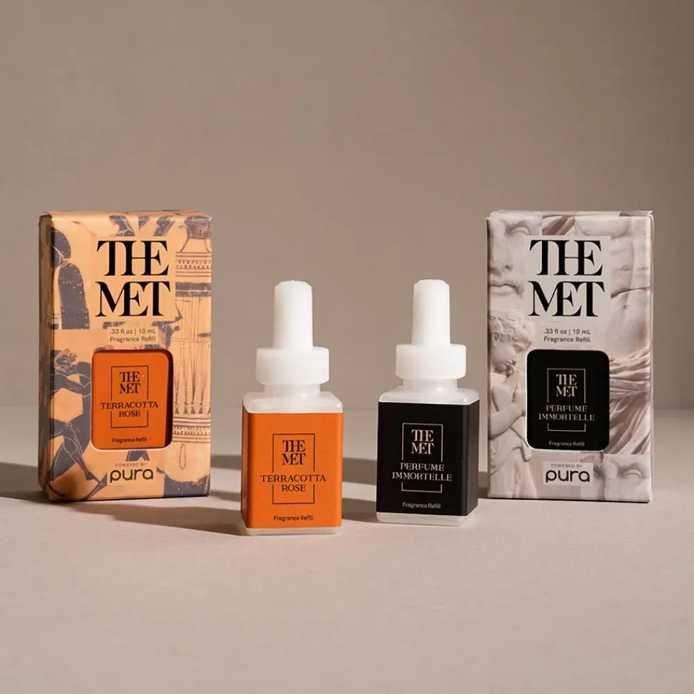 New Pura Terracotta Rose And Perfume Immortelle Fragrance Set With Diffuser Decorative Accents