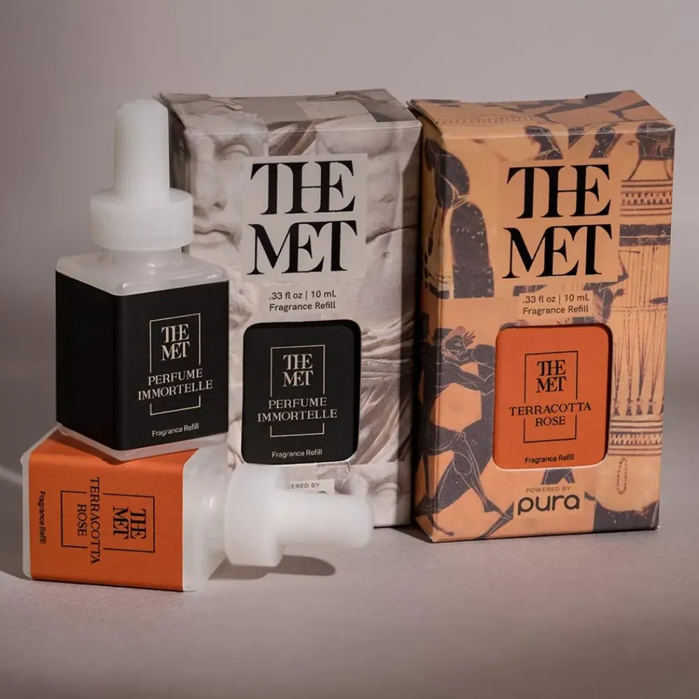 New Pura Terracotta Rose And Perfume Immortelle Fragrance Set With Diffuser Decorative Accents