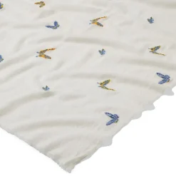 Clearance Qing Embroidered Butterflies Oblong Scarf Scarves & Wraps